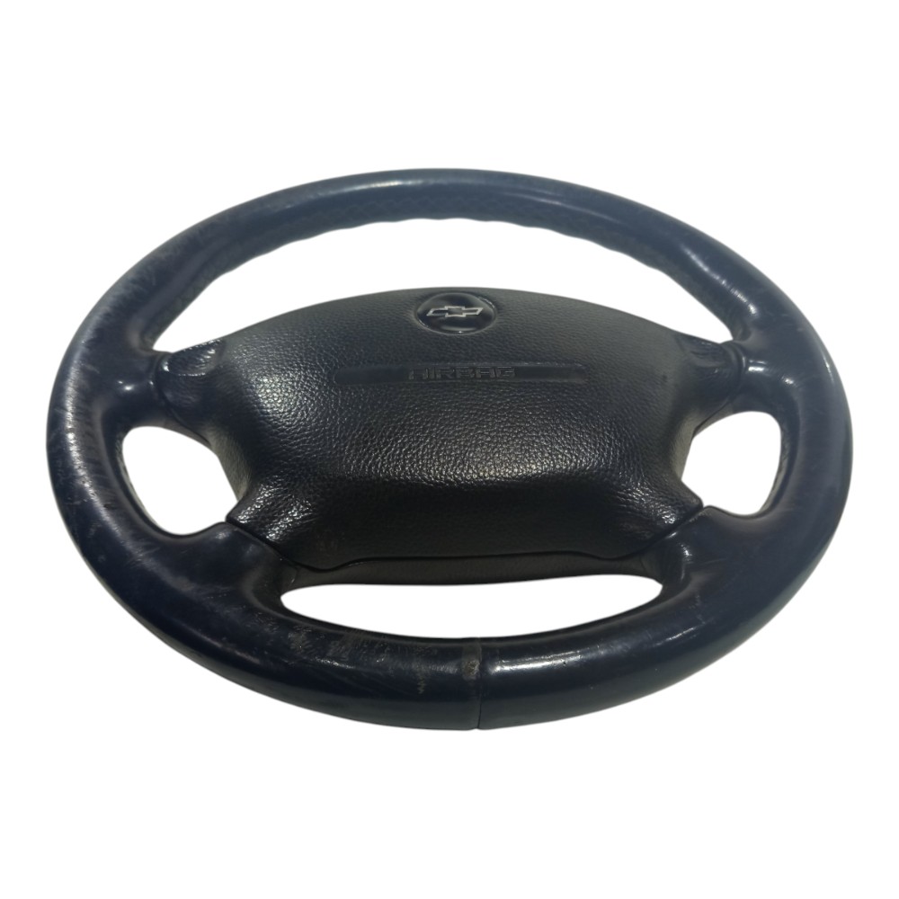 Volante Completo Couro Chevrolet Gm Vectra Gls 1997 A 2004 Preto 4