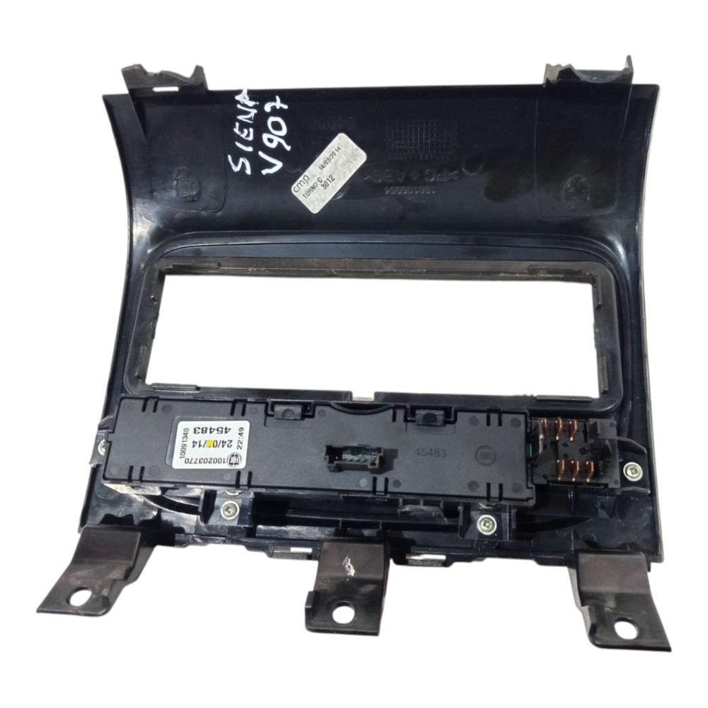 Moldura Painel Central Multimídia Fiat Siena 2012 A 2021 Preto 8