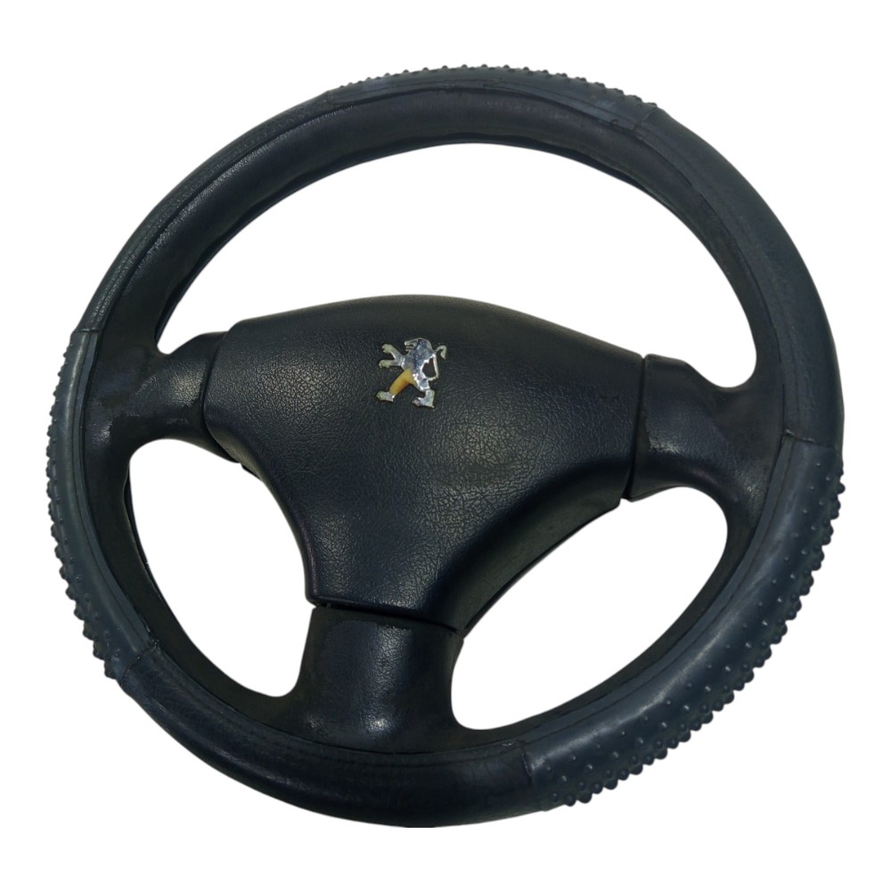 Volante Direção Peugeot 206 2000 2001 2002 2003 2004 A 2008 Preto 9