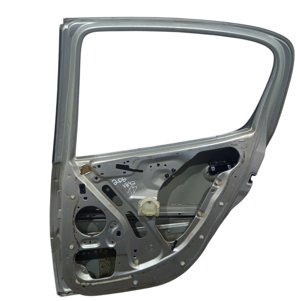 Porta Prata Traseira Direito Peugeot 206 2001 2002 03 A 2008 Traseira Direita Prateado 9