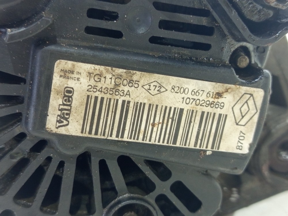 Alternador Renault Megane 2.0 16v 2007 2008 2009 A 2012 7