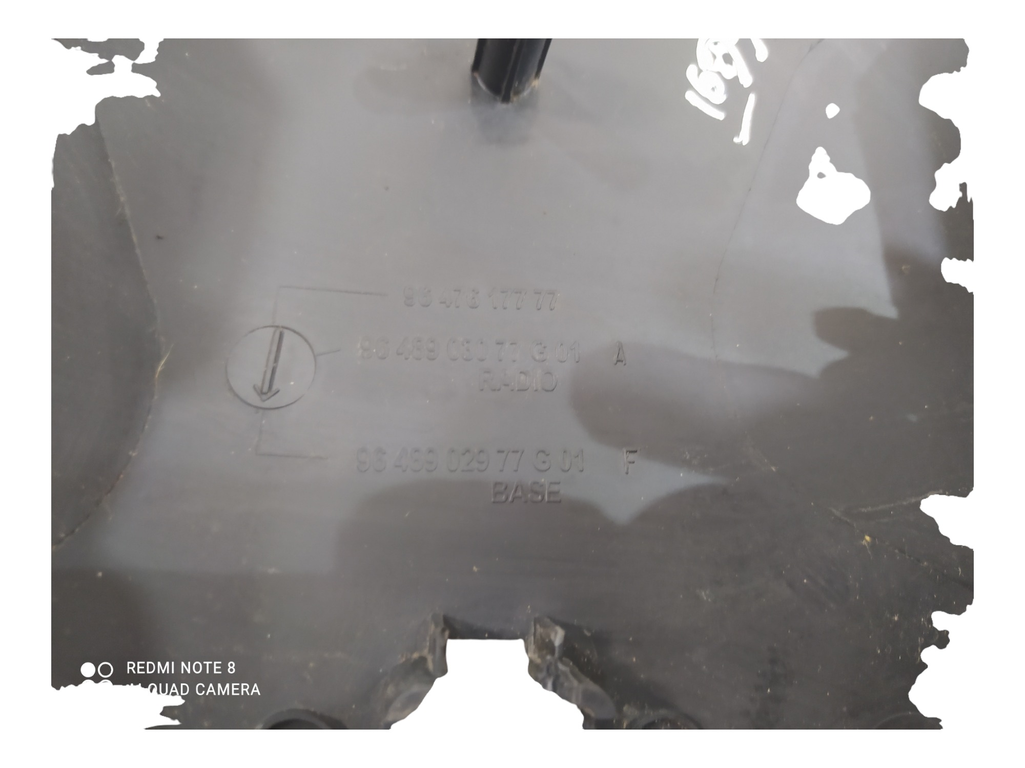 Moldura superior coluna direção peugeot 539 kd1 6