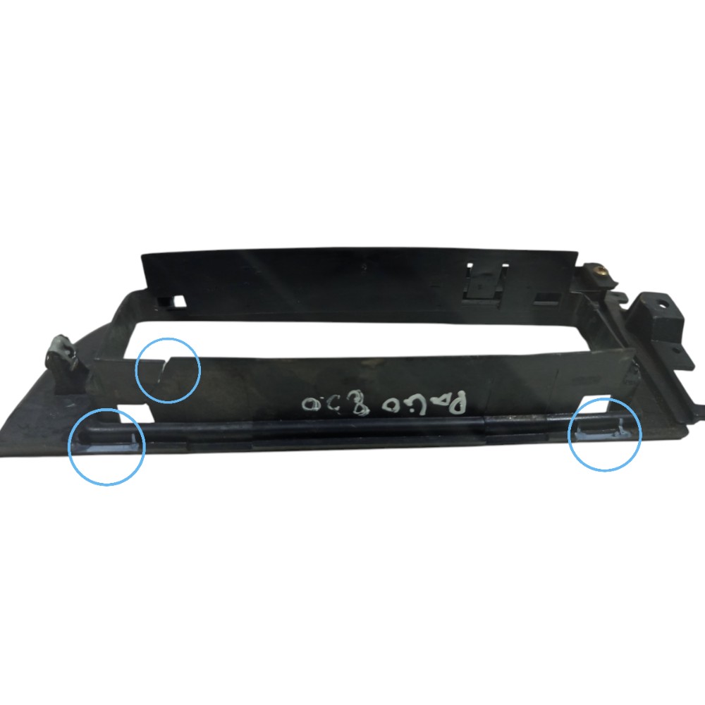 Moldura Radio Painel Fiat Palio Weekend 1996 A 2001 Detalhes Preto 2
