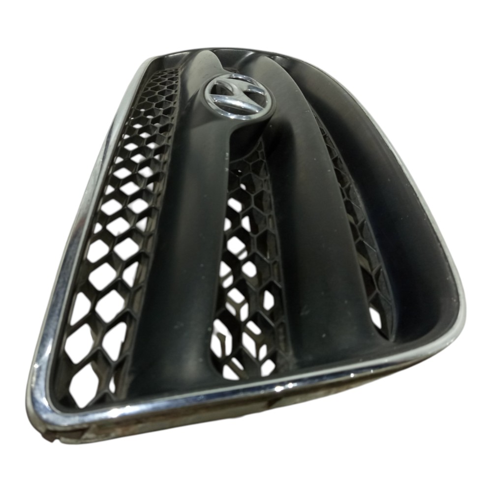 Grade Emblema Parachoque Diant Hyundai Santa Fe 2007 A 2012 Preto E Cromado 3