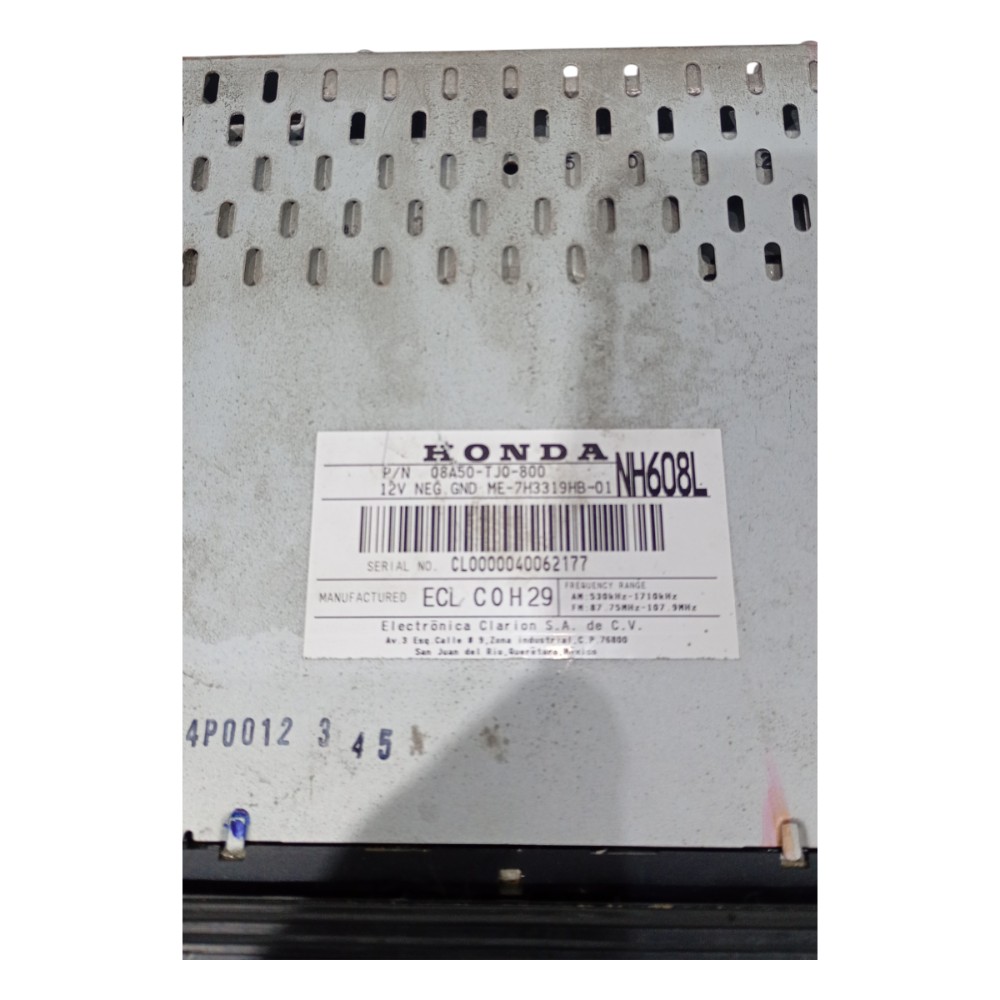 Radio Cd Player Honda Fit 2009 A 2014 6