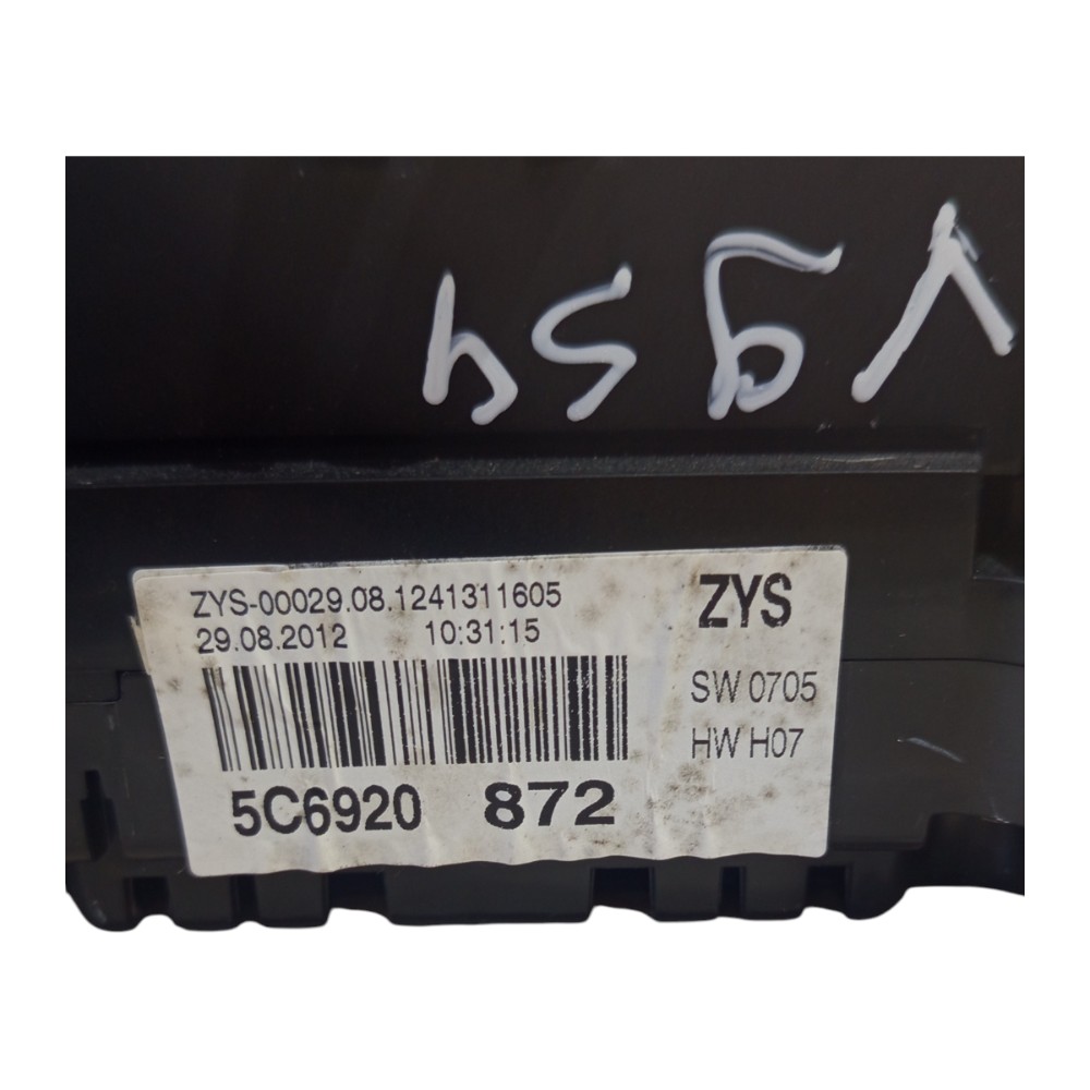 Painel Instrumentos Vw Jetta Tsi 2011 A 2015 5c6920872 Preto 6