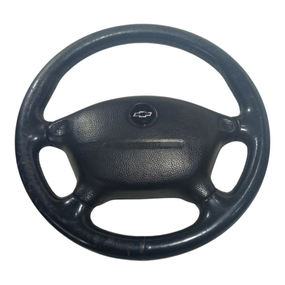 Volante Completo Couro Chevrolet Gm Vectra Gls 1997 A 2004 Preto 1