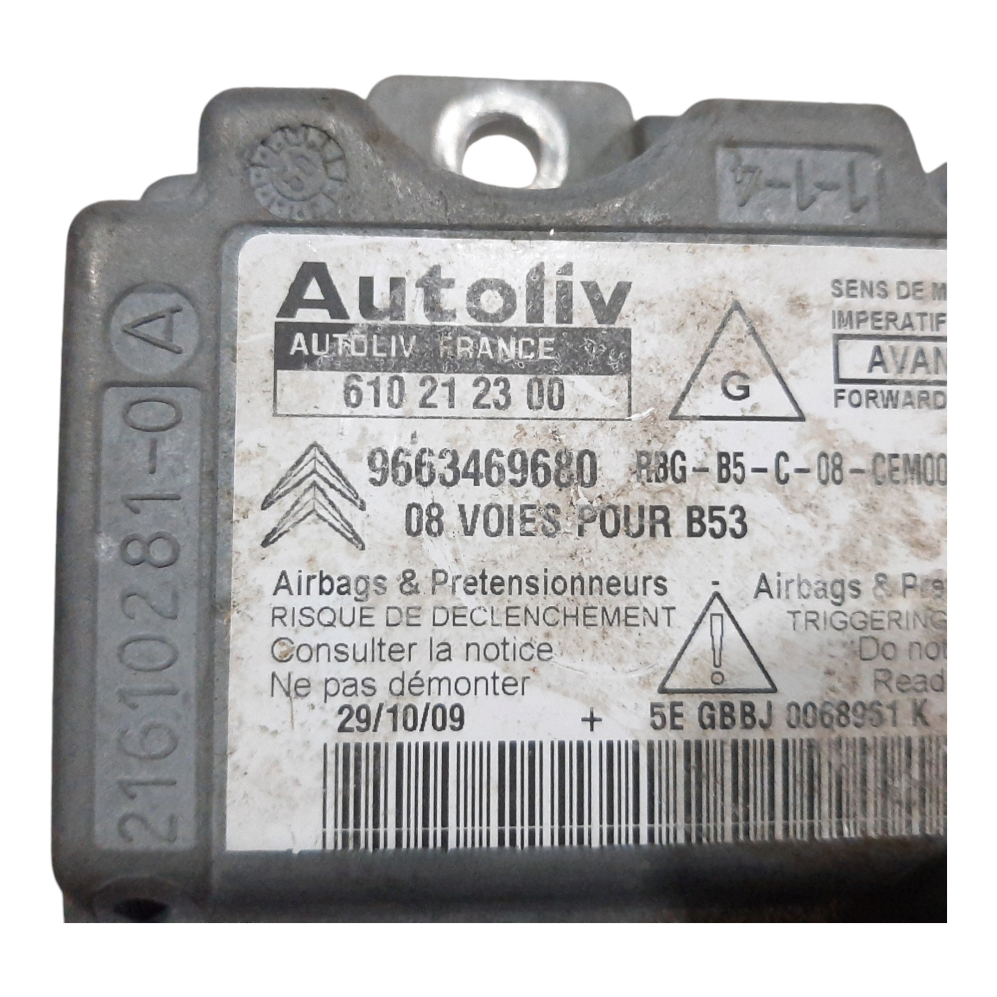 Módulo airbag c4 431 kd1 7
