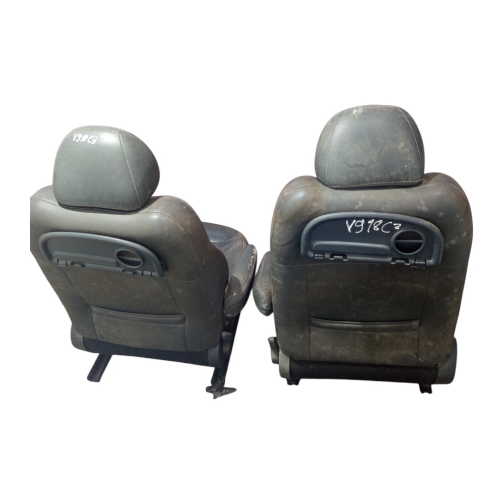 Jogo Banco Couro Citroen C3 2003 A 2012 Preto 3