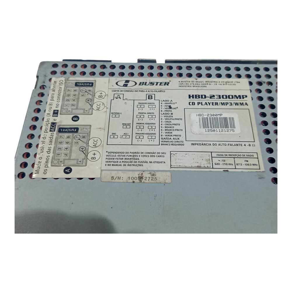 Dispositivo Rádio Automotivo Buster Hdb-2300mp Universal 3