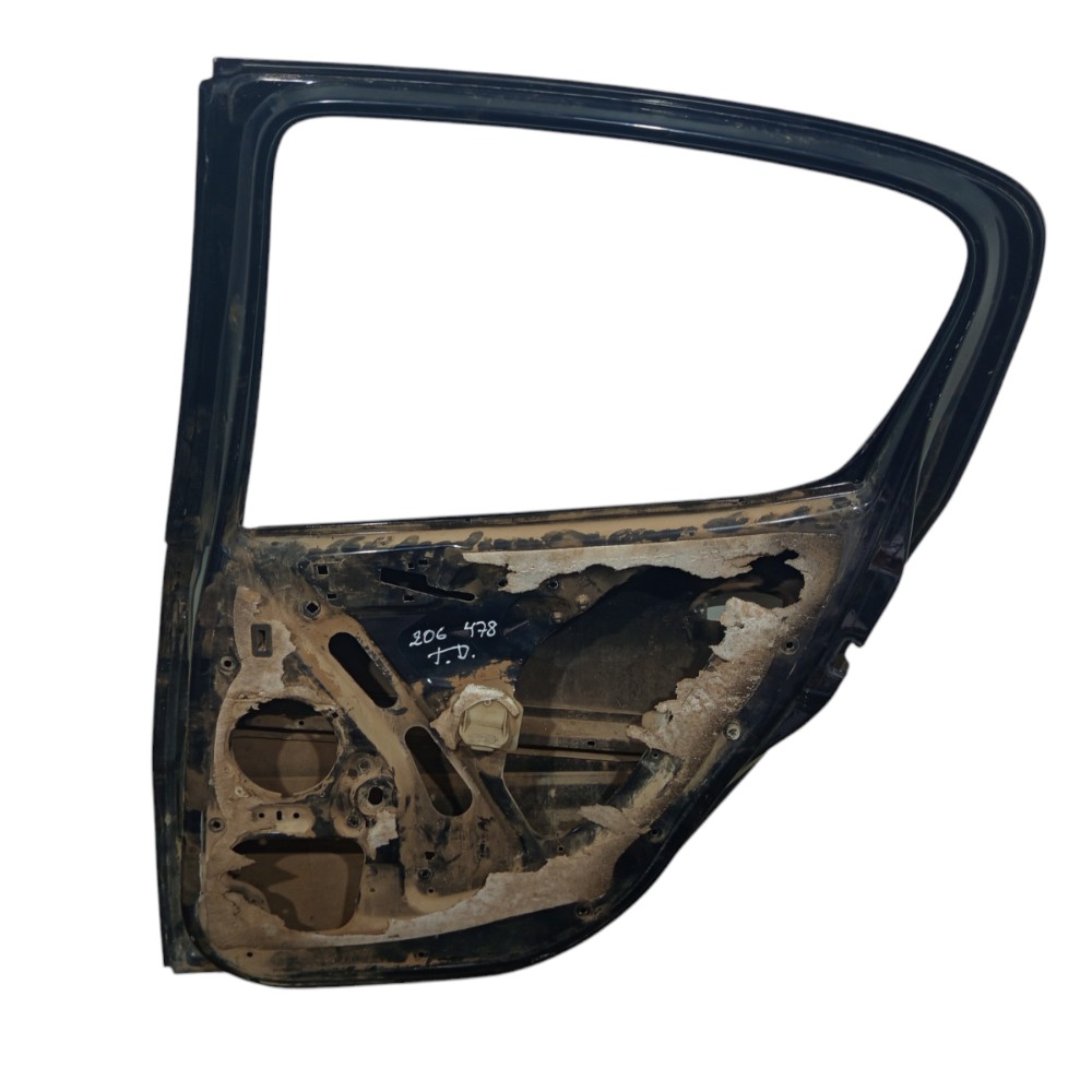 Porta Traseira Direita Peugeot 206 207 2003 A 2008 Traseira Direito Preto 3