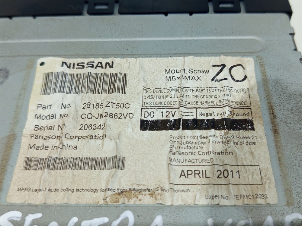 Aparelho Central Radio Painel Som  Nissan Sentra 2007 A 2011 7