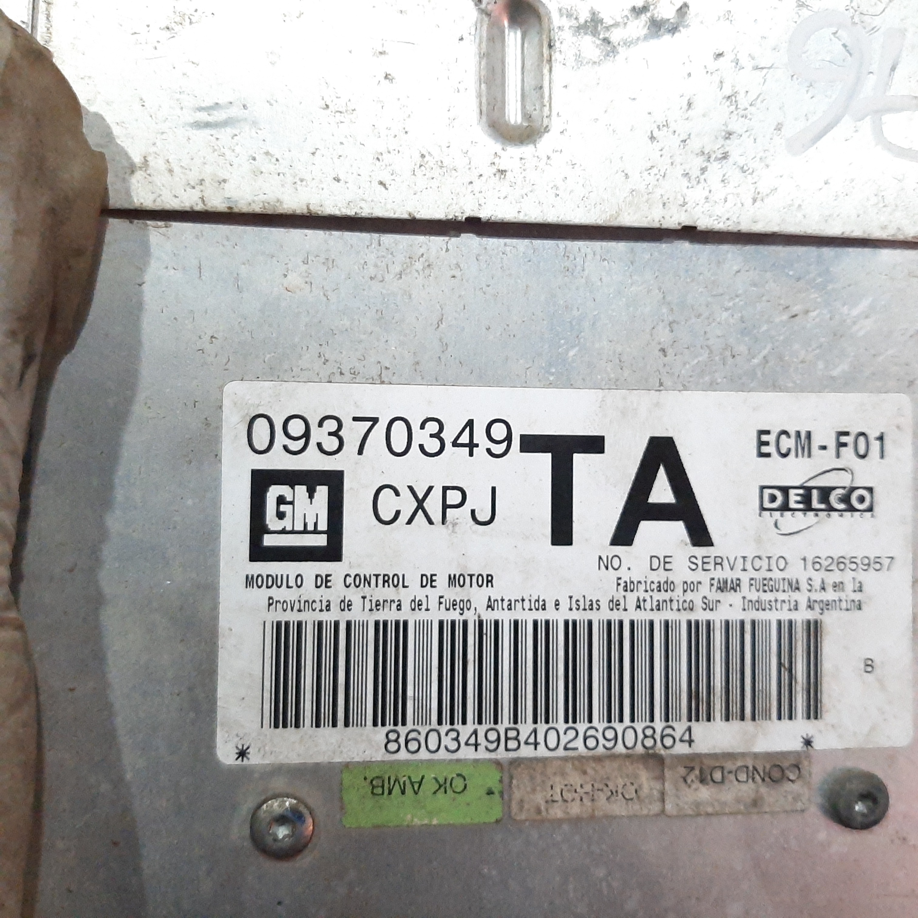 Módulo Injeção Gm Corsa 1.0 Mpfi 1997 A 2002 Bloq. 16265957 7