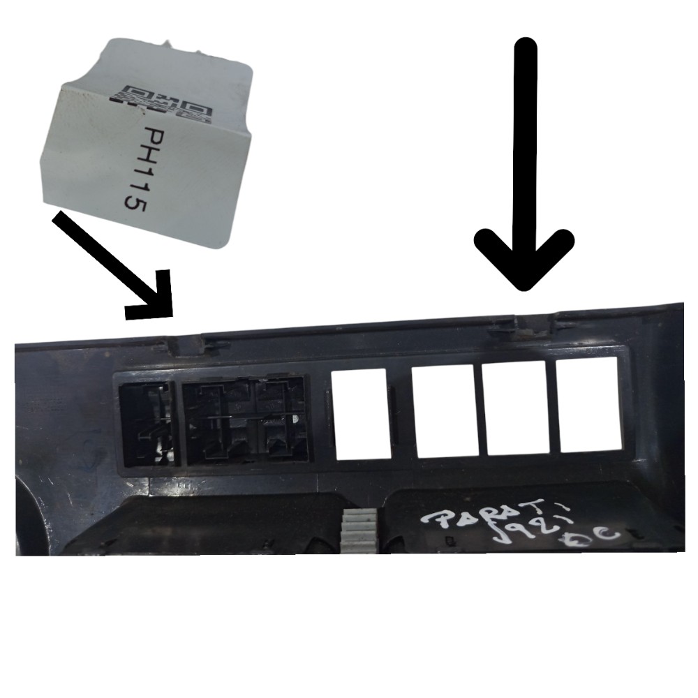 Moldura Difusor Central Ar Painel Vw Parati 99 A 2005 Avaria 10