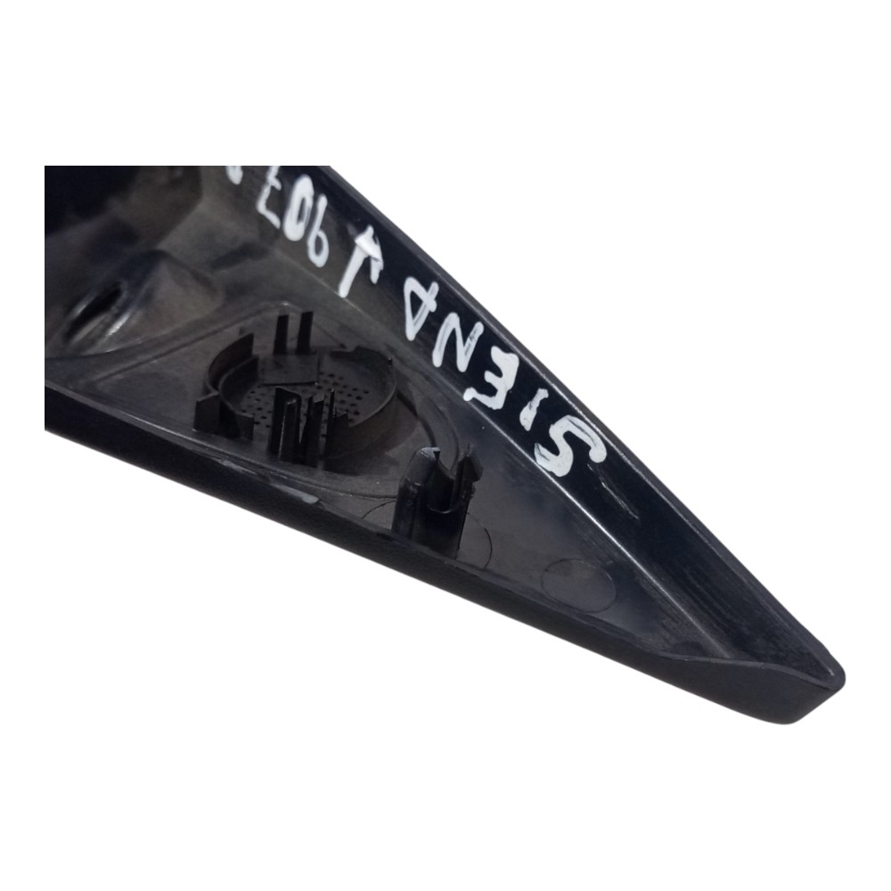 Moldura Interno Retrovisor Dianteira Ld Fiat Siena 2012/2021 Preto 2