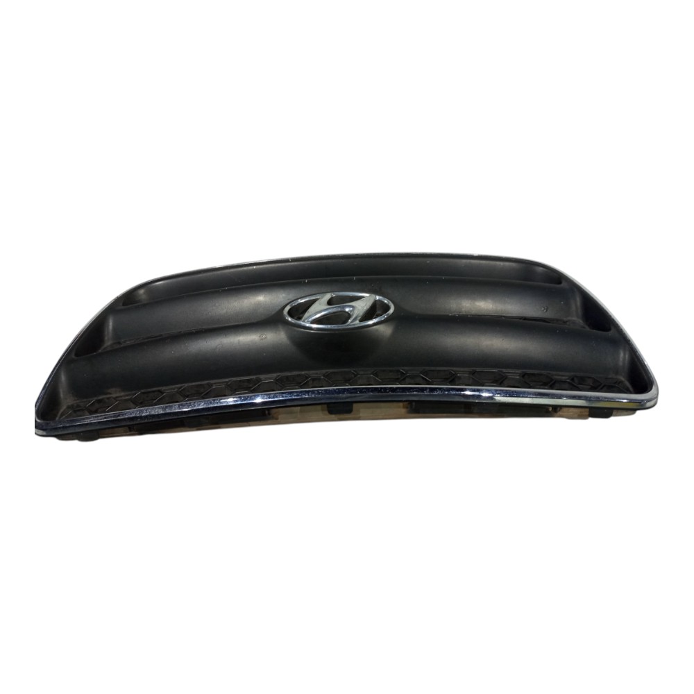 Grade Emblema Parachoque Diant Hyundai Santa Fe 2007 A 2012 Preto E Cromado 8