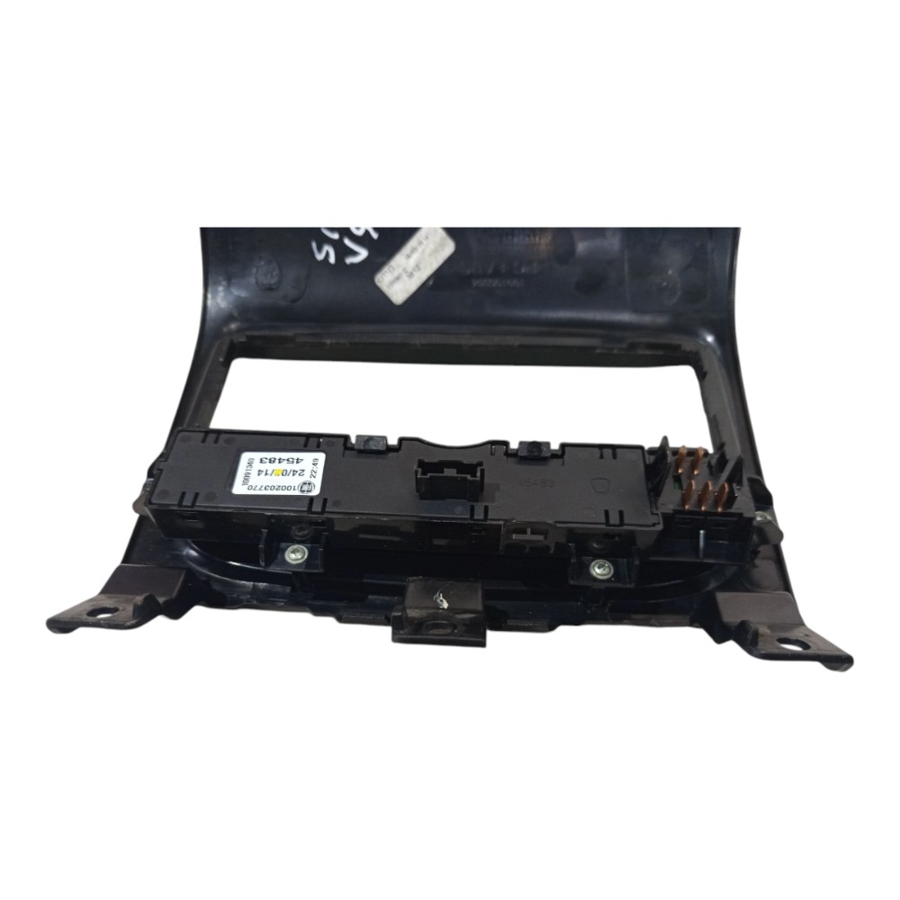 Moldura Painel Central Multimídia Fiat Siena 2012 A 2021 Preto 3