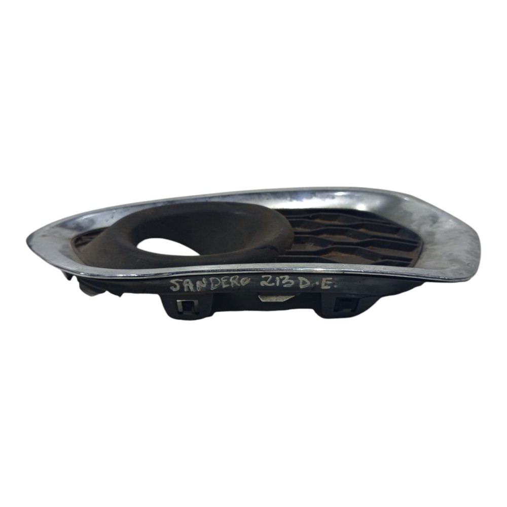 Moldura Farol Milha Renault Sandero Logan 2014 2015 A 2019 Cromado E Preto Esquerdo 1