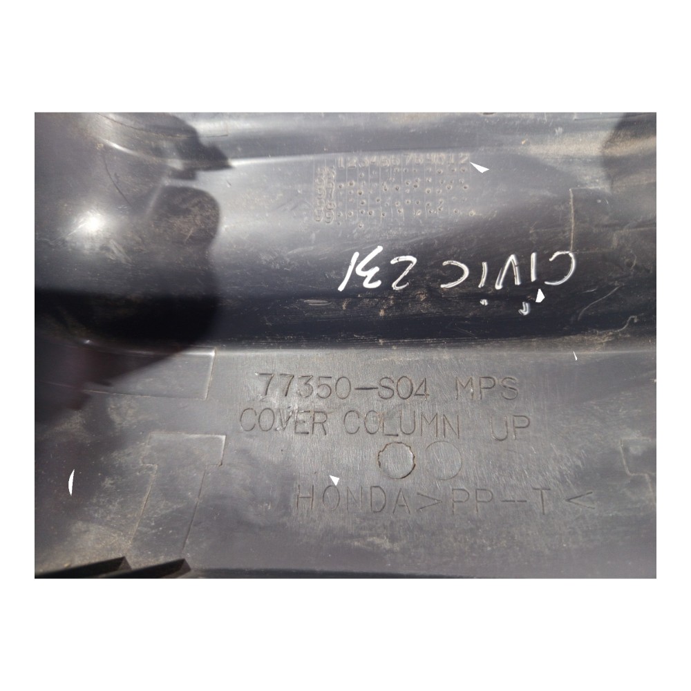 Moldura Superior Chave Seta Direção Honda Civic 1997 A 2000 Preto 6