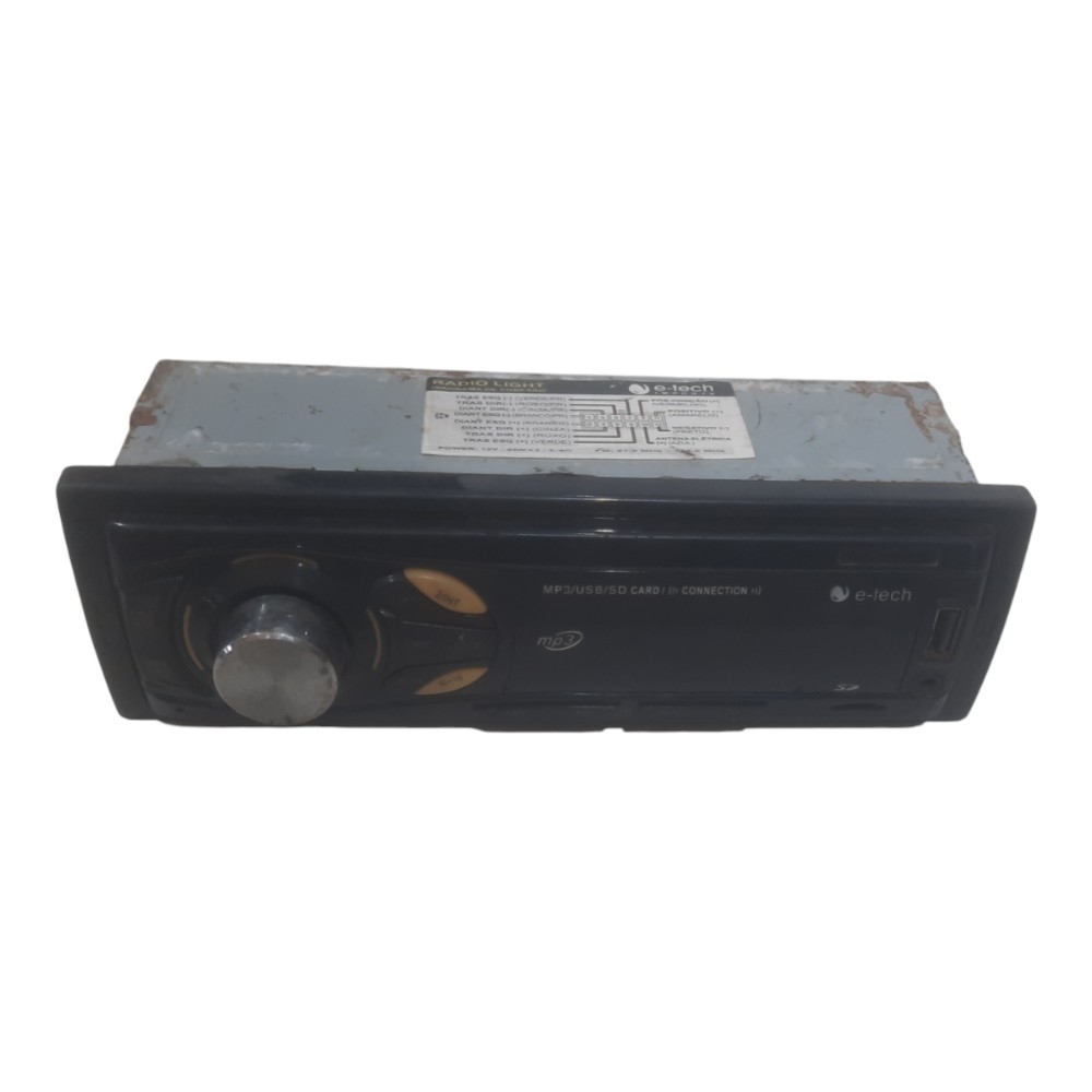 Dispositivo Rádio Som Automotivo E-tech Mp3 Universal Avaria 1