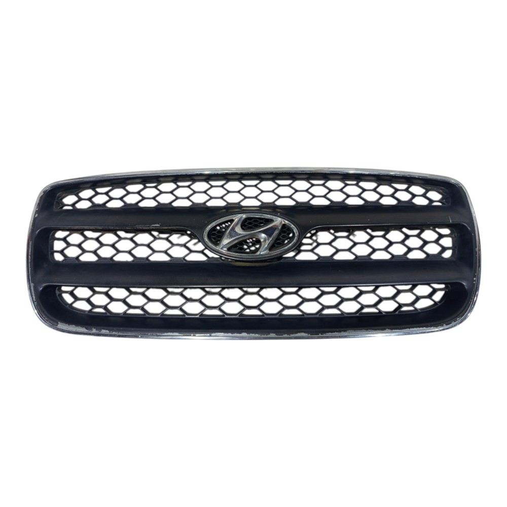 Grade Superior Parachoque Dianteiro Hyundai Santa Fé 2006-13 Preto E Cromado Plástico Rígido 1