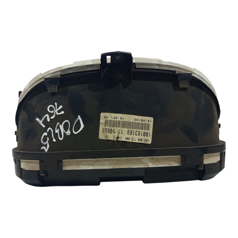 Painel Instrumentos Fiat Doblo 2002 2003 A 2010 Cd 606307002 Preto E Branco Com Detalhes Coloridos 6