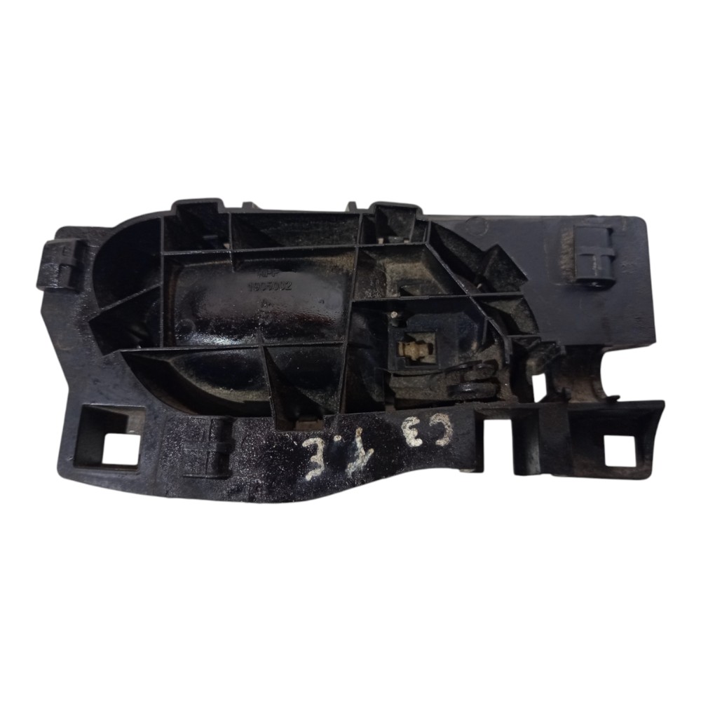 Moldura Maçaneta Interna Traseiro Le Citroen C3 2013 A 2019 Preto 3