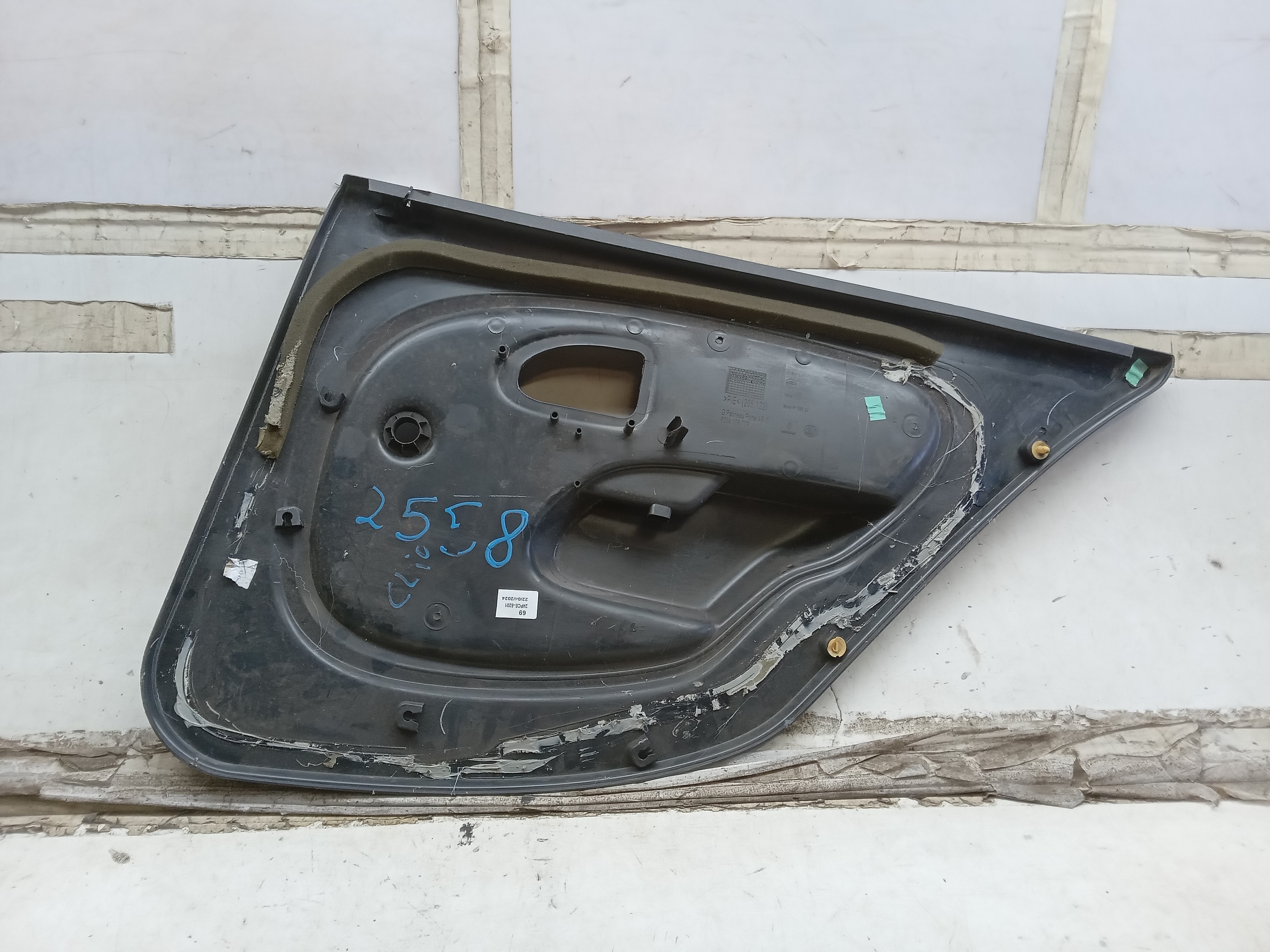 FORRO PORTA TRASEIRO LE RENAULT CLIO 2016 2