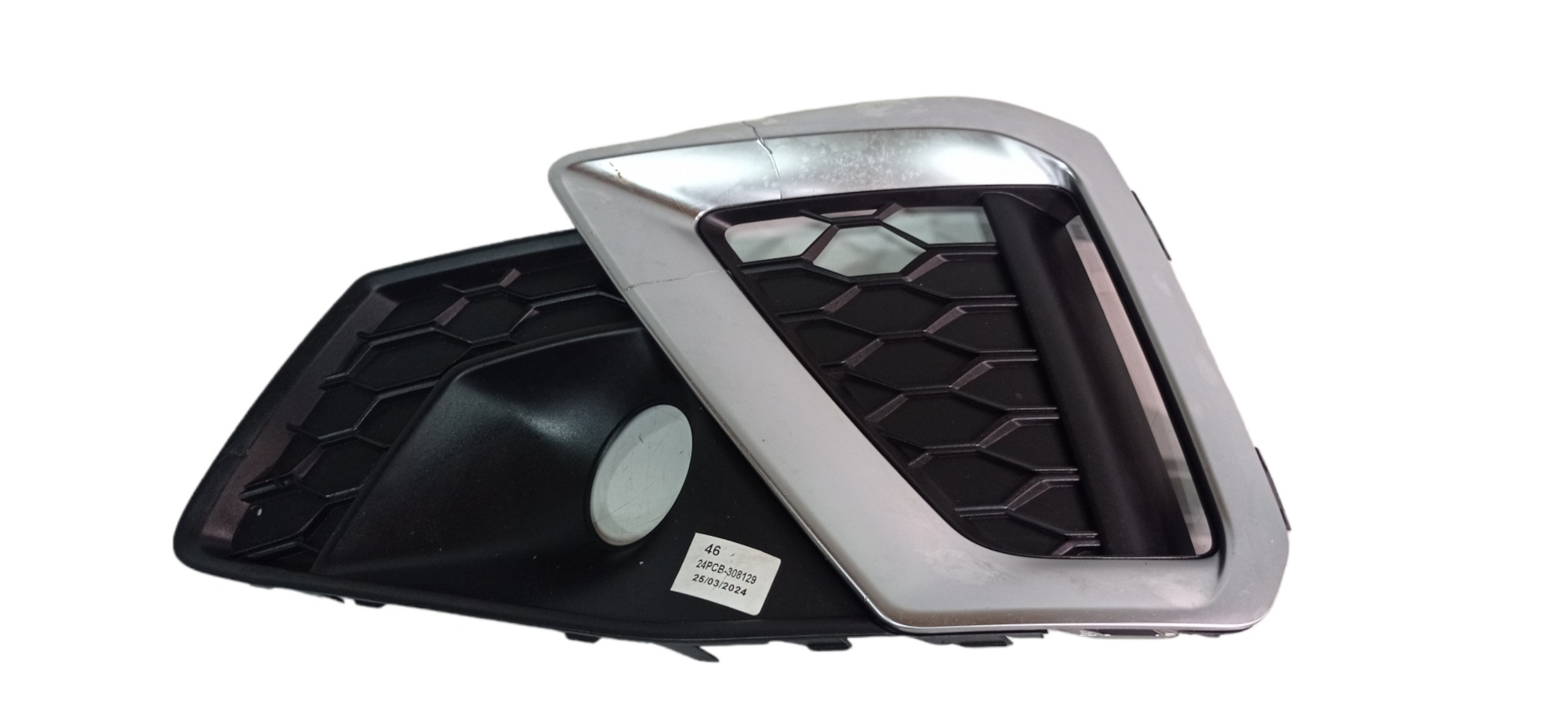 Grade Farol Milha Esquerda Audi A4 Sline 2021 2023 P Recu Preto Esquerdo 1