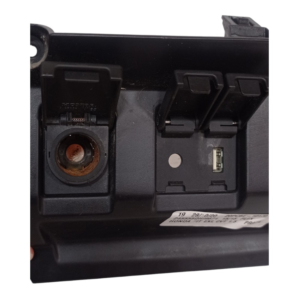 Acabamento Painel Central Tomada 12v Usb Auxiliar Fit 2015 2