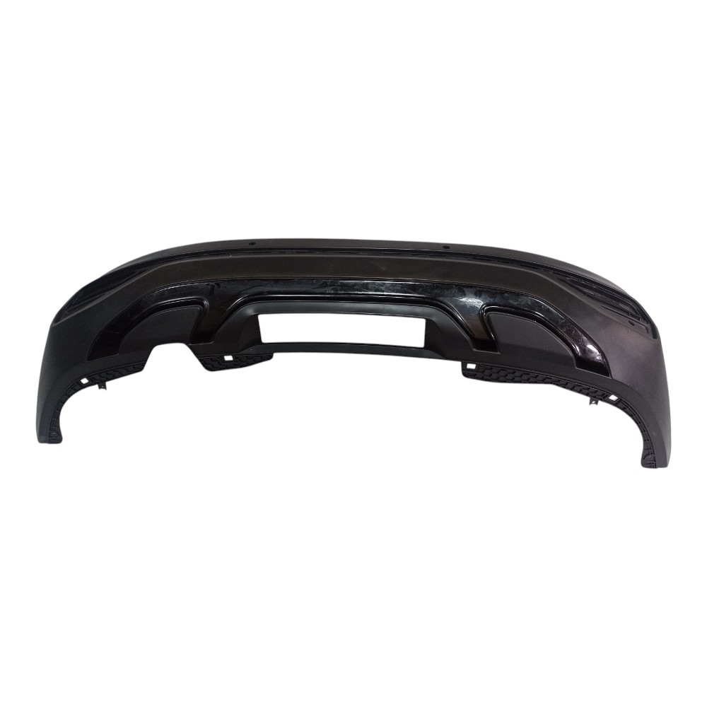 Spoiler Parachoque Inferior Traseiro Vw Nivus Highline 2022 Preto