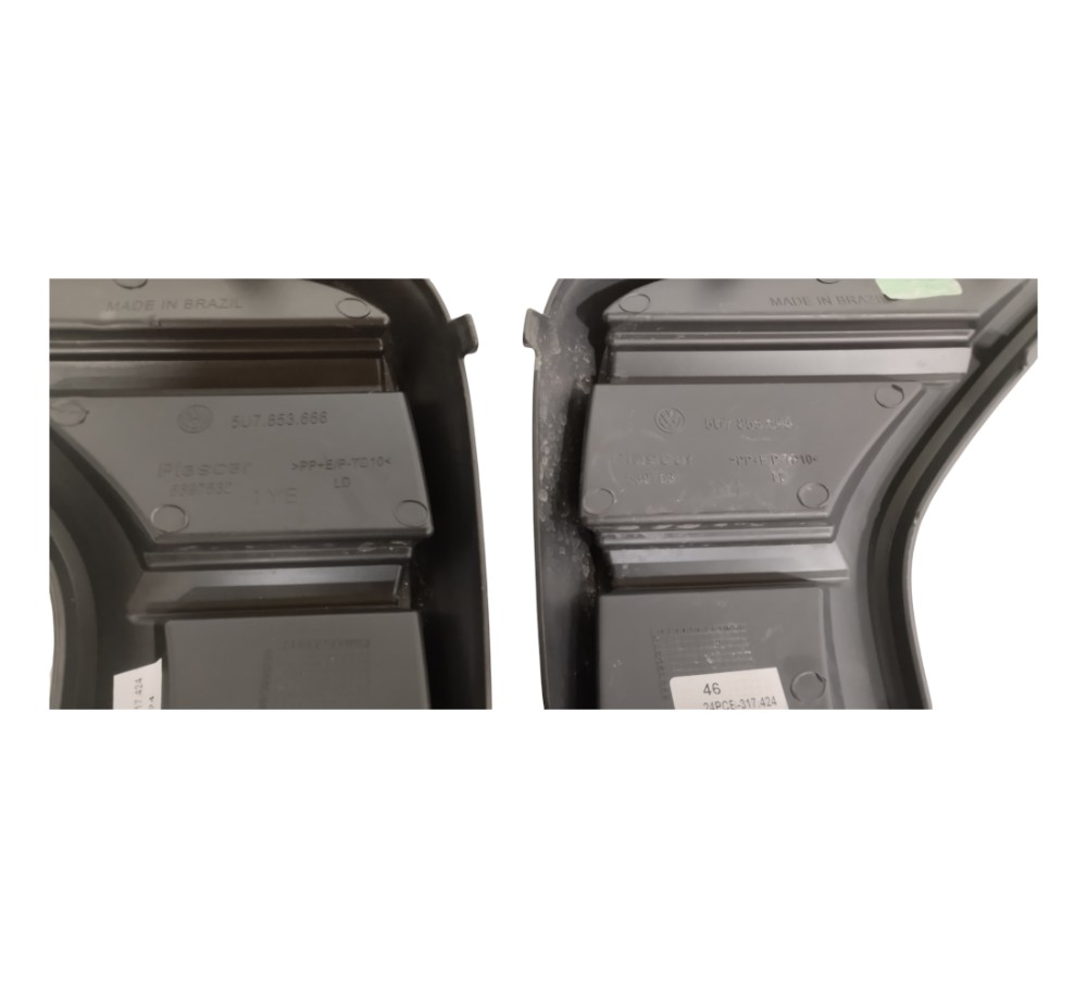 Par Moldura Grade Farol Milha Saveiro 2024 Sem Furo Original 4