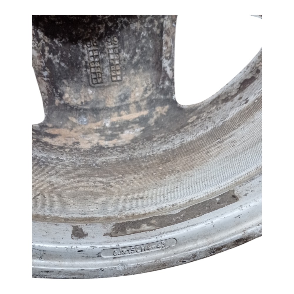 Roda Avulsa Aro 15 Renault Megane Sandero Para Recuperar  Prata 6