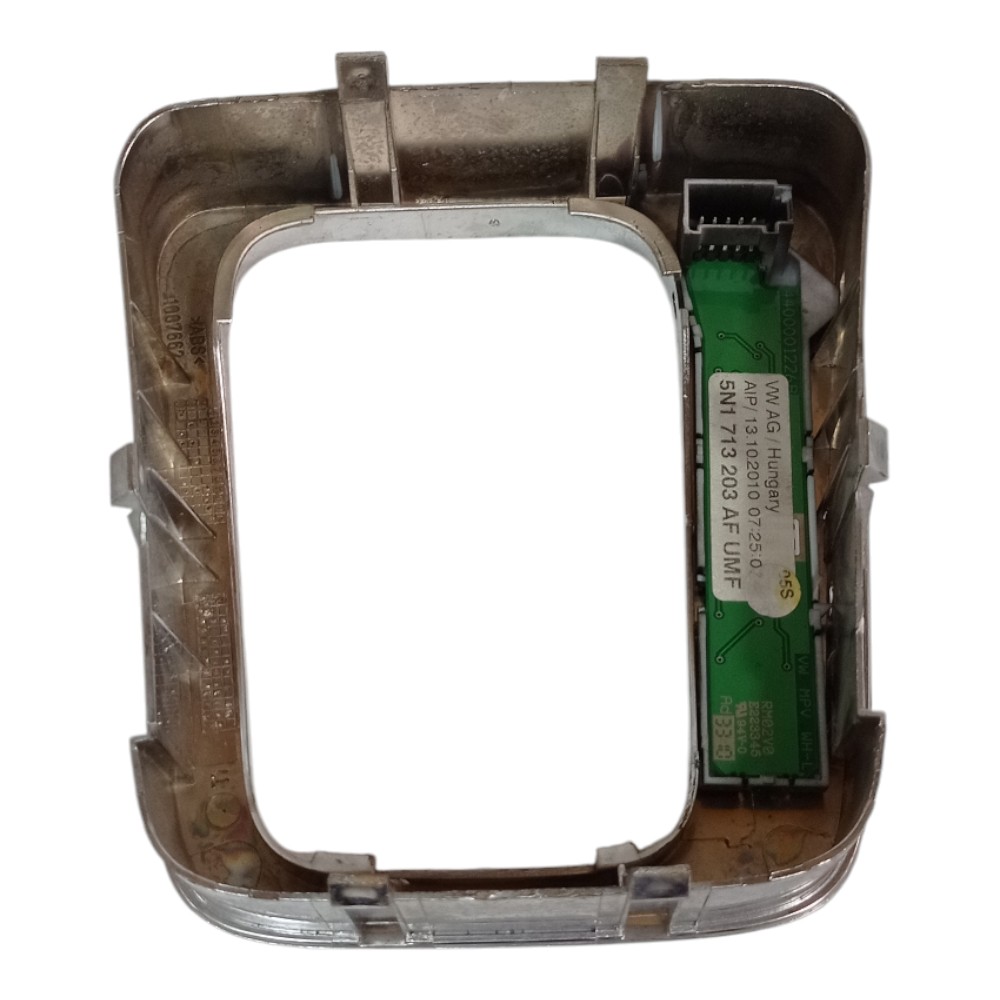 Moldura Alavanca Câmbio Volkswagen Tiguan 2010 2011 Prata Xxxx 4