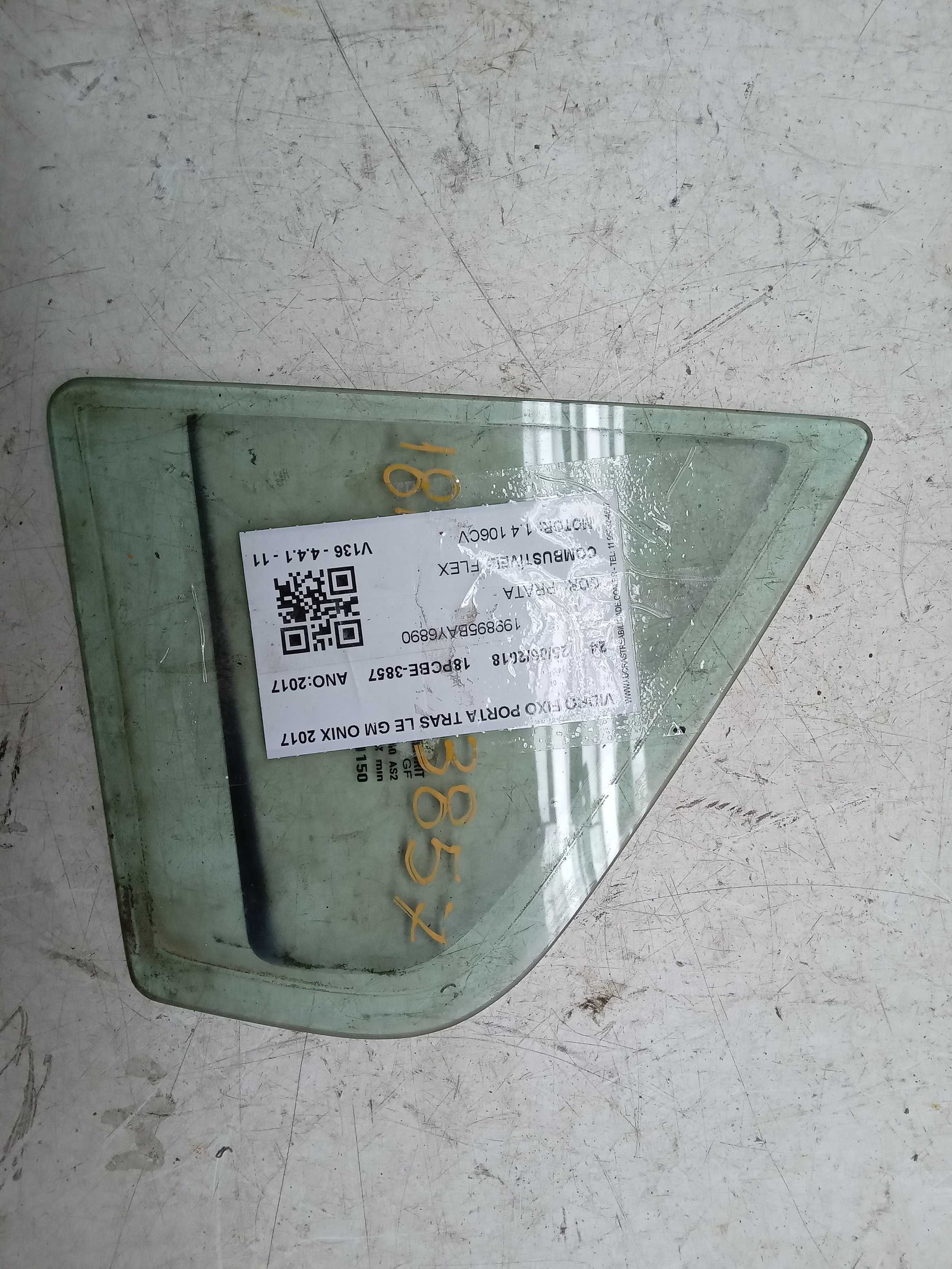VIDRO FIXO PORTA TRASEIRA LE GM ONIX 2017