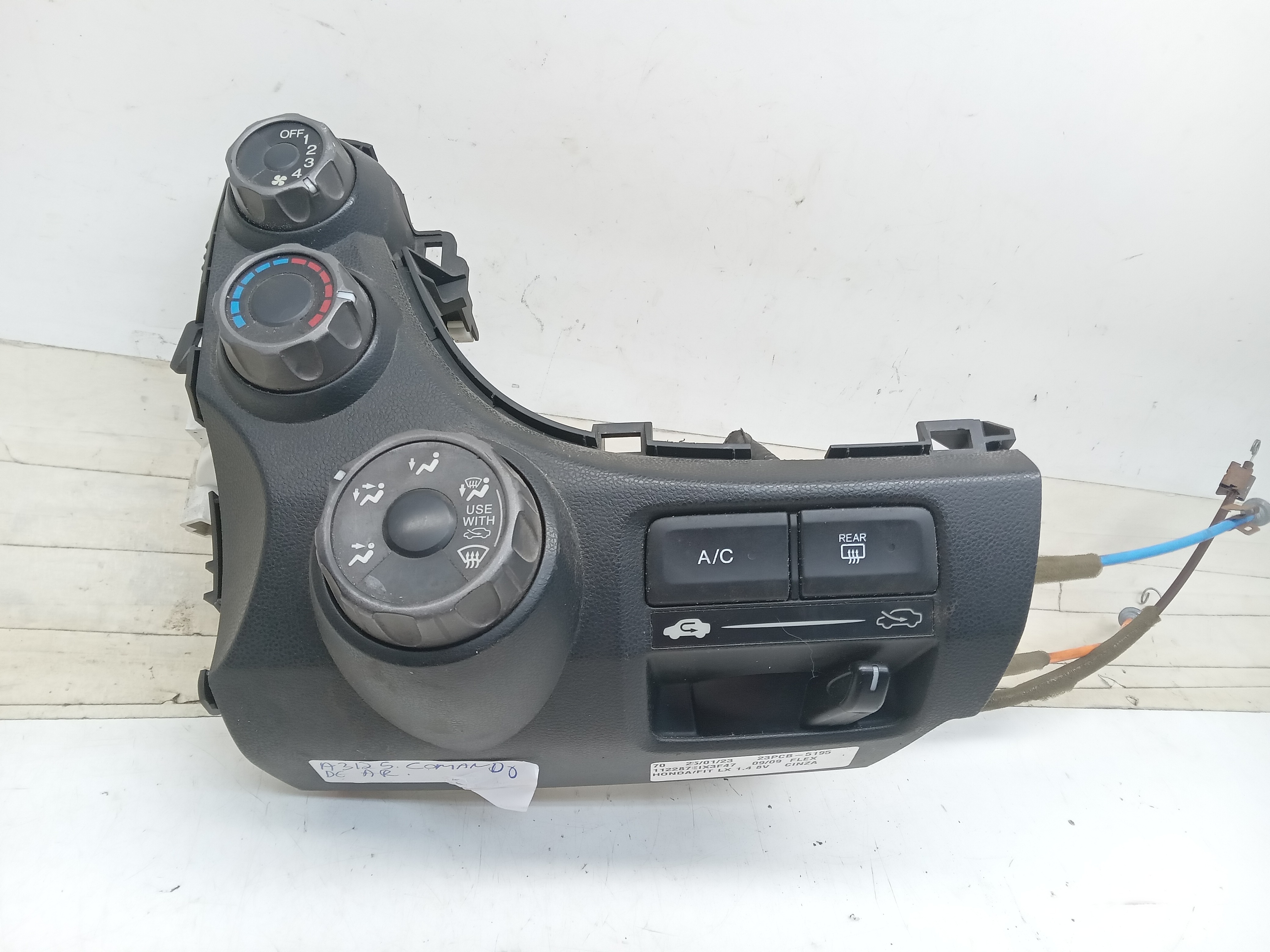 MOLDURA COMANDO AR HONDA FIT 2009 1