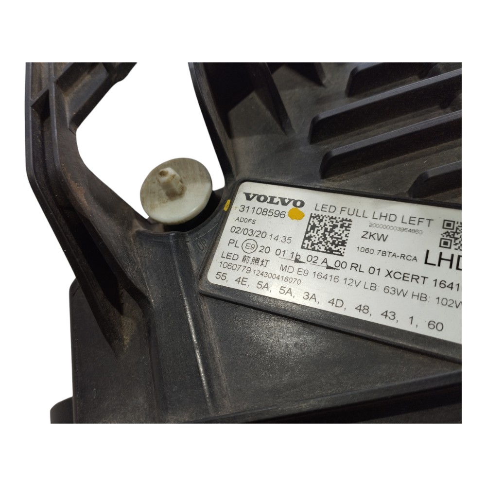 Farol Esquerdo Volvo Xc60 T5 2020 V606 2