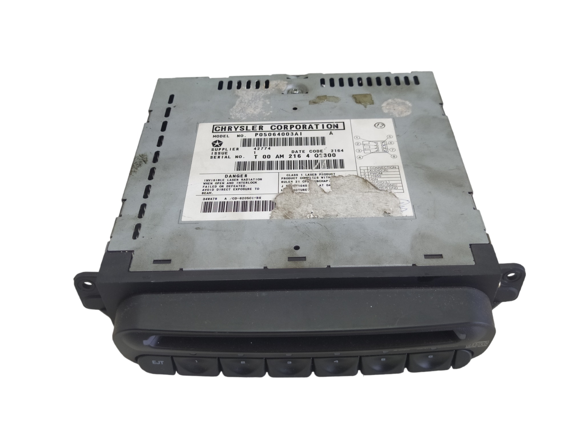Rádio Cd Chrysler Grand Caravan Limited 3.3 V6 2005 V586 2