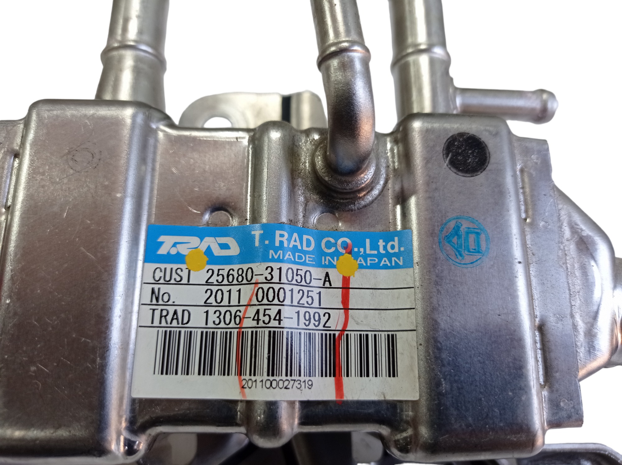 Resfriador Válvula Egr Lexus Rx 450hl Hibrid 3.5 2021 V576 6