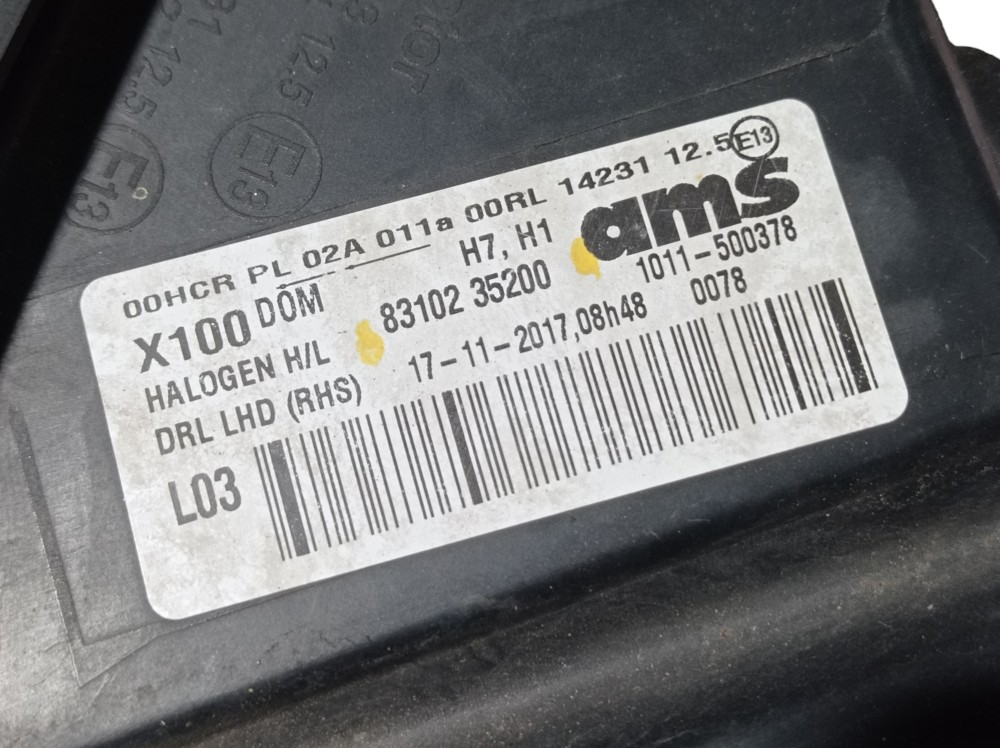 Farol Direito Ssangyong Xlv Dlx 1.6 2018 V612 7