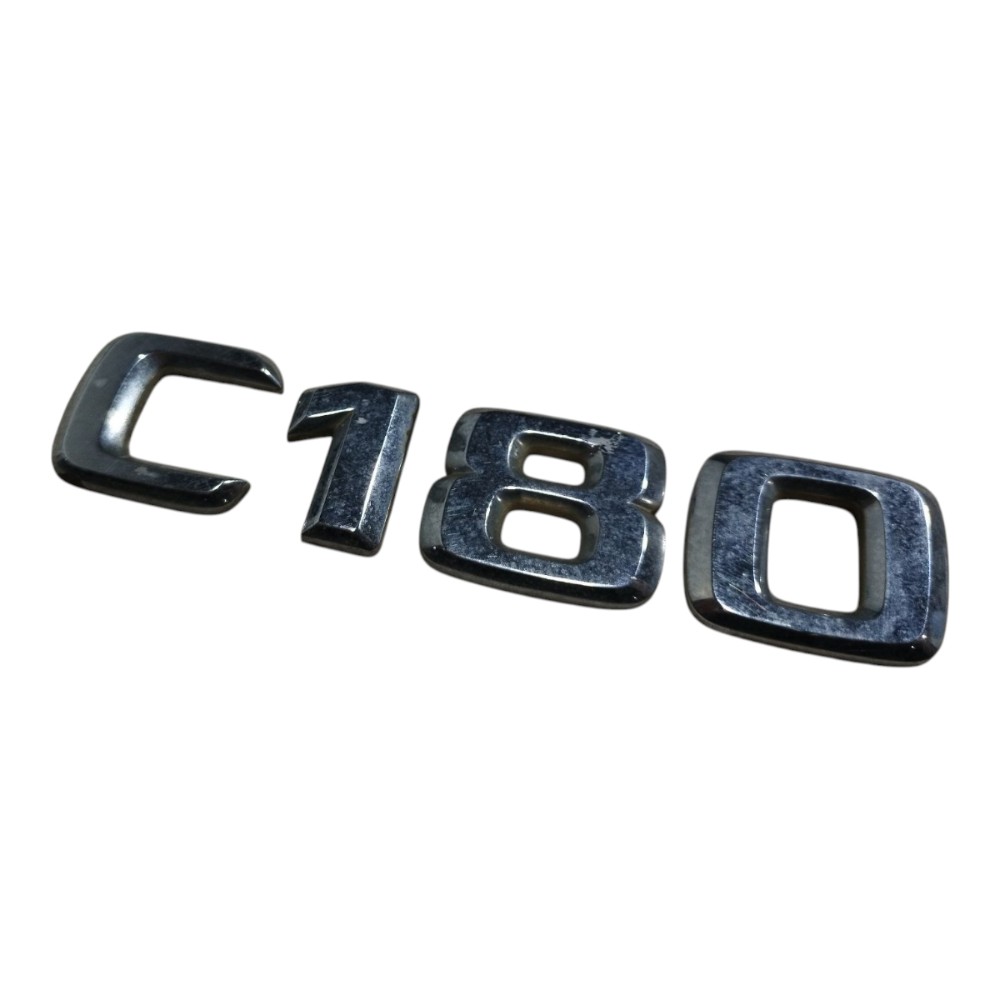 Emblema Traseiro Mercedes C180 2002 2007 V661 Prata 8