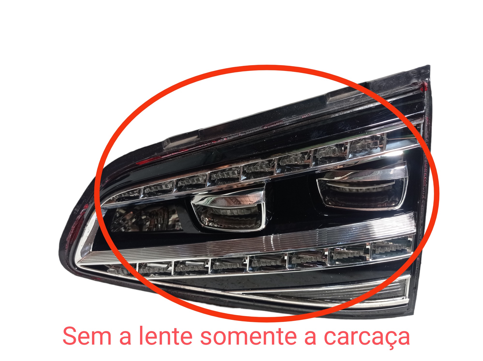 Carcaça Lanterna Direita Tampa Traseira Golf Gti 2015 V265 3
