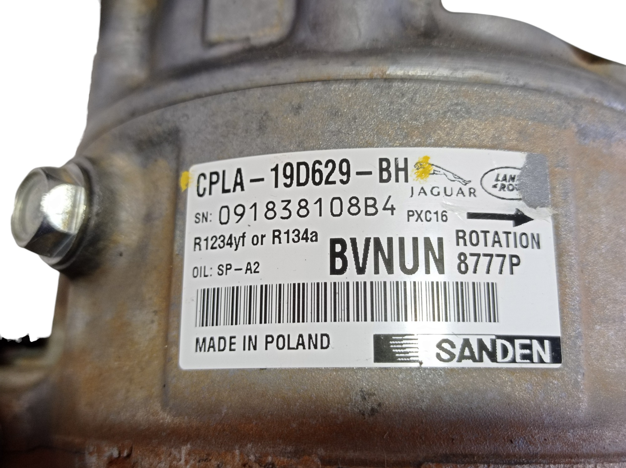 Compressor Ar Condicionado Discovery Sport 2016 A 2018 V591 7