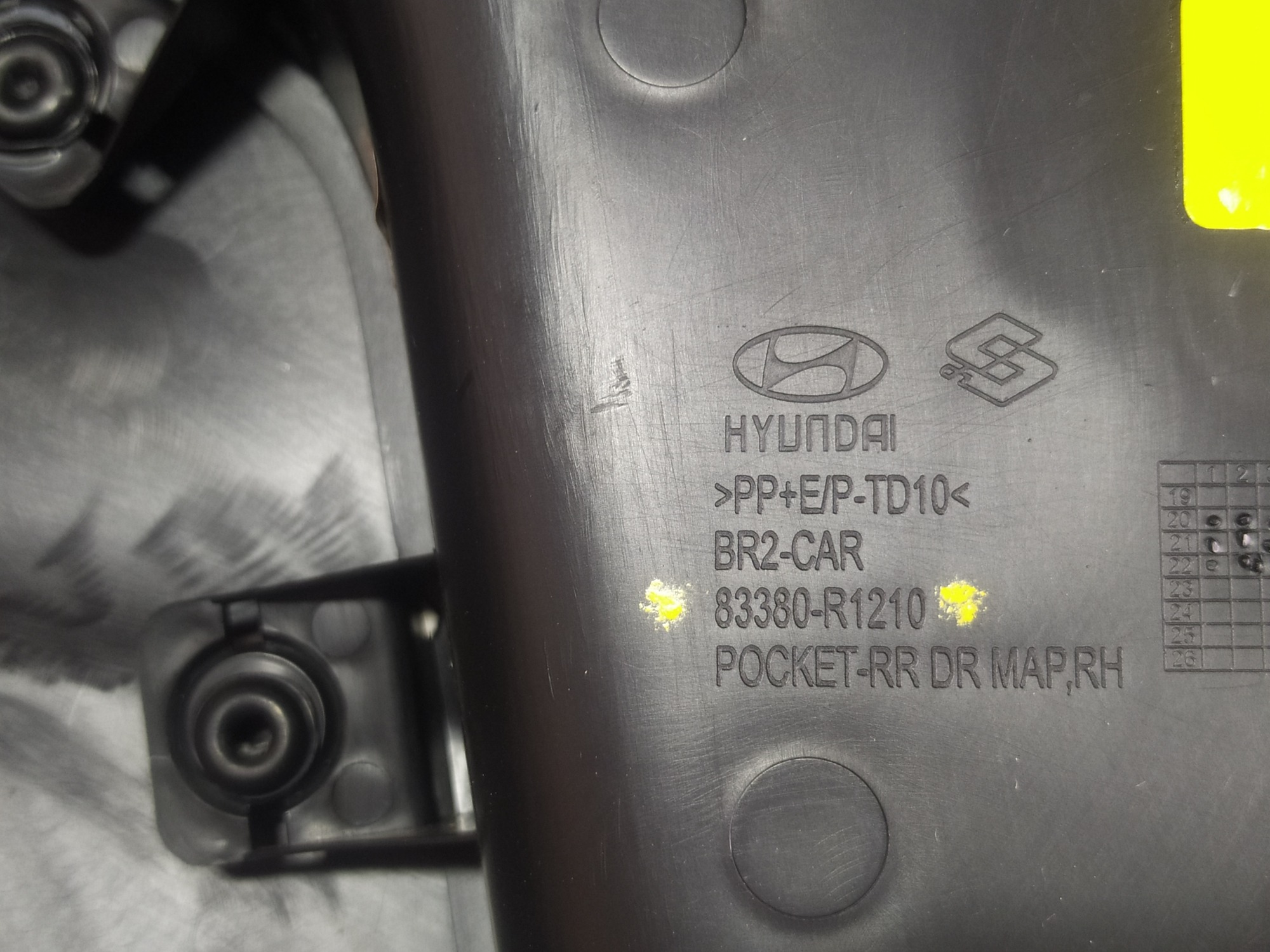 Forro Porta Traseira Direita Hyundai Hb20 Comfort 2023 V590 Preto 4