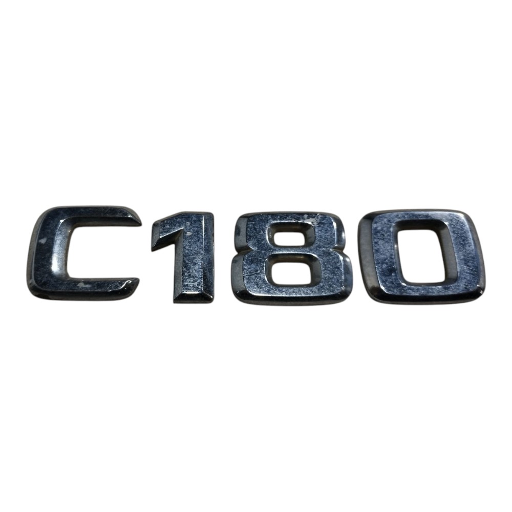 Emblema Traseiro Mercedes C180 2002 2007 V661 Prata 10