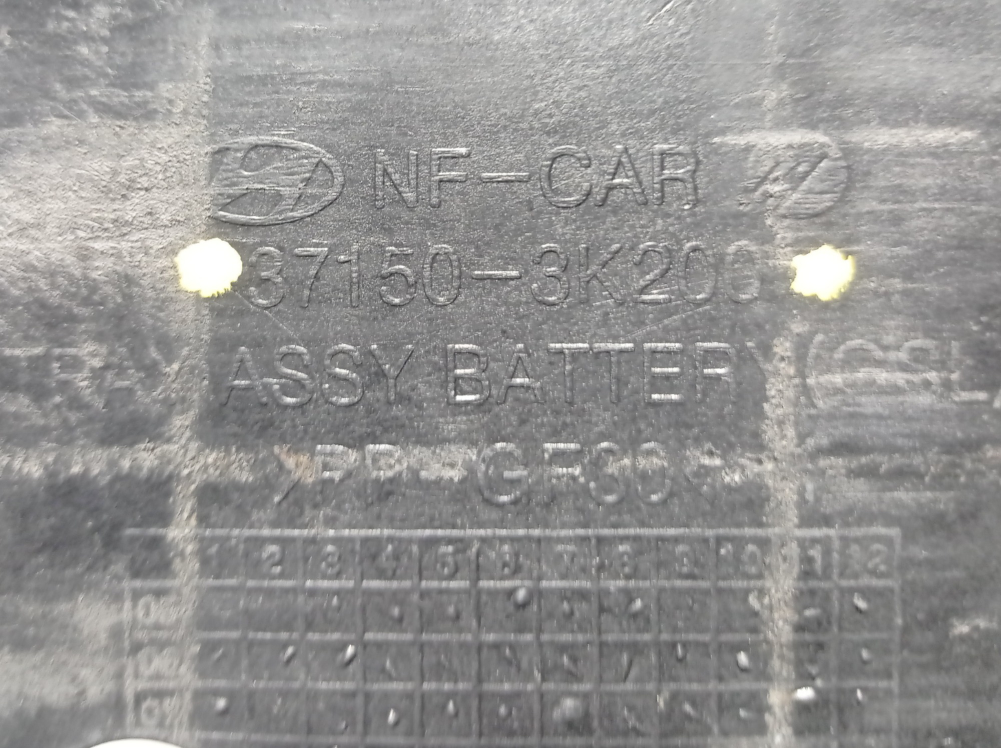 Suporte Bateria Hyundai Azera 2009 3.3 V595 7