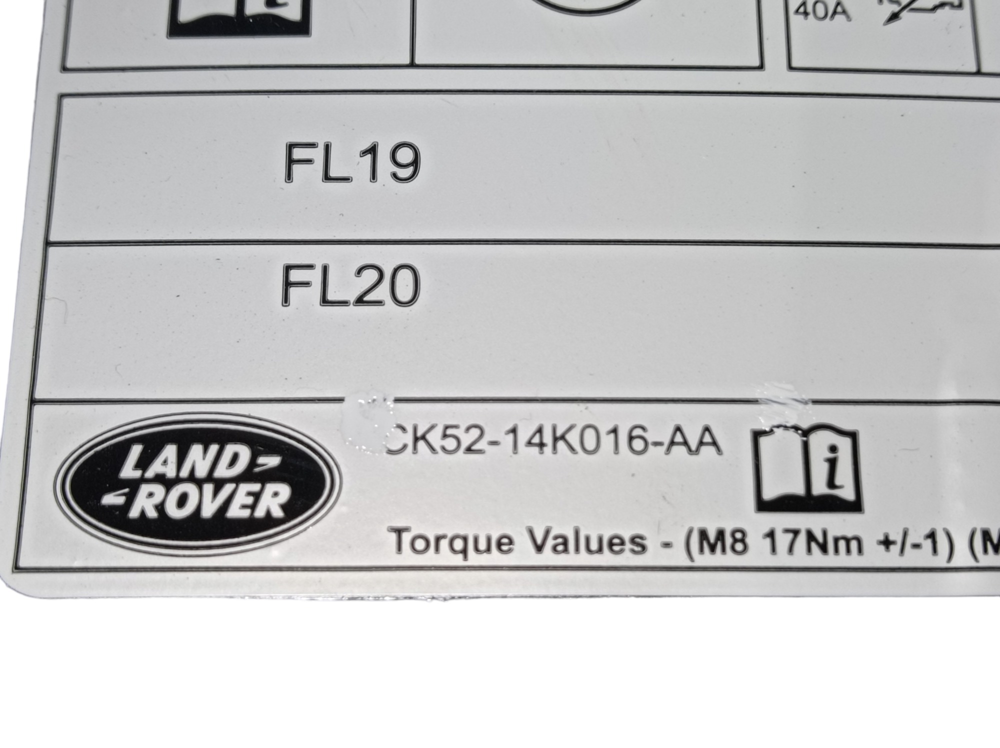 Tampa Caixa Fusível Range Rover Sport 2014 3.0 V592 8