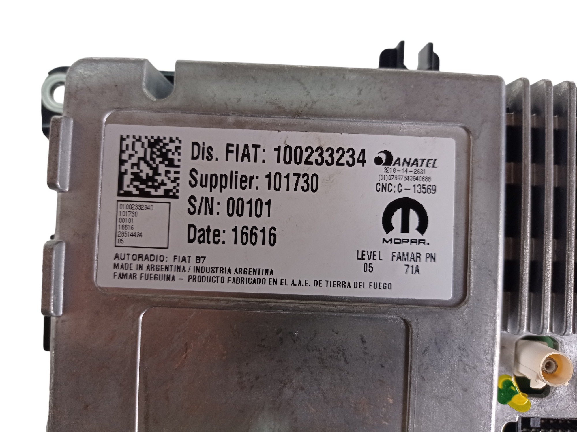 Radio Multimídia Fiat Mobi 2016 2017 2018 100233234 V438 6