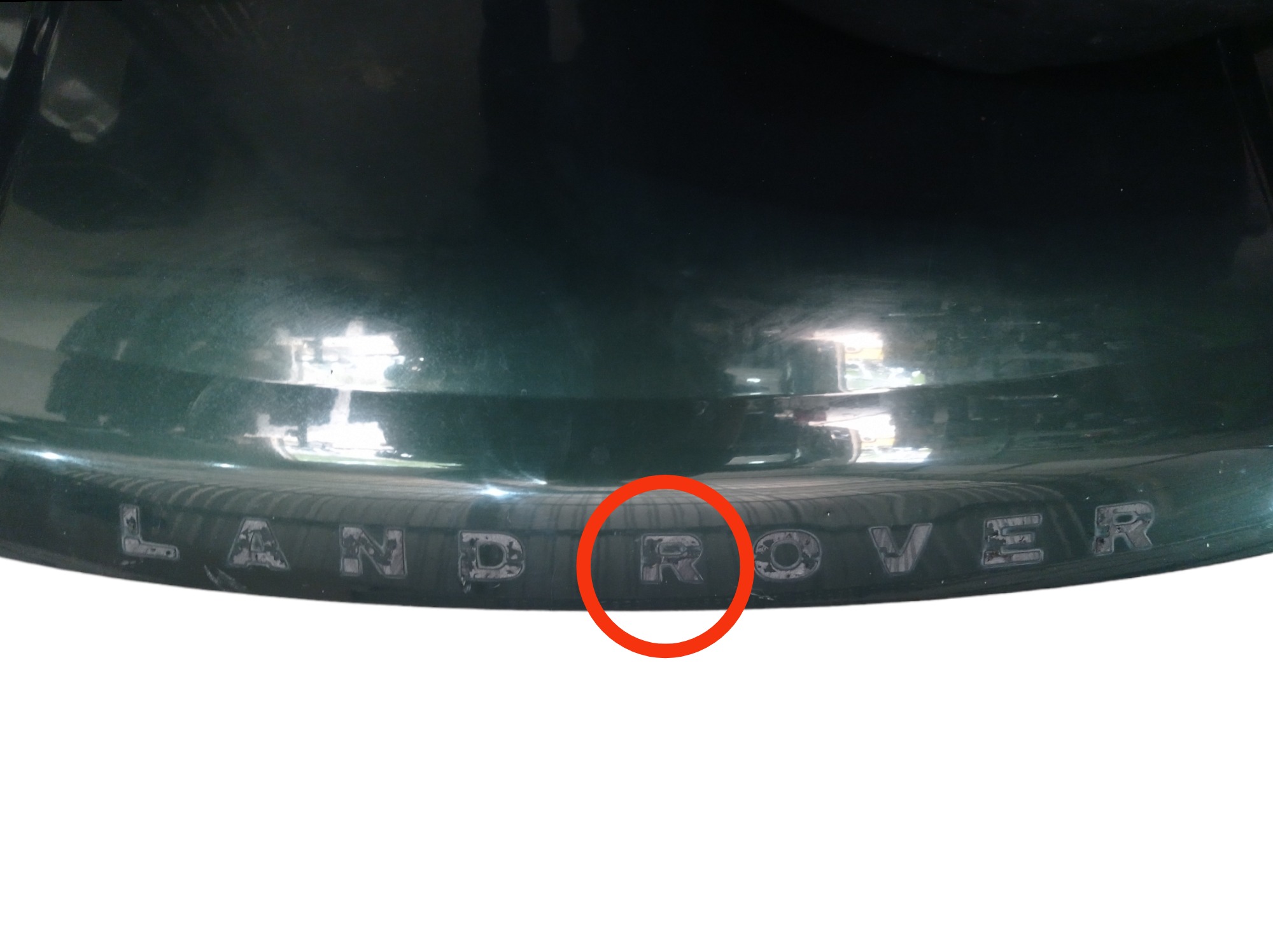 Emblema Letra R Land Rover Discovery 4 2010 A 2014 V582 Cinza 9