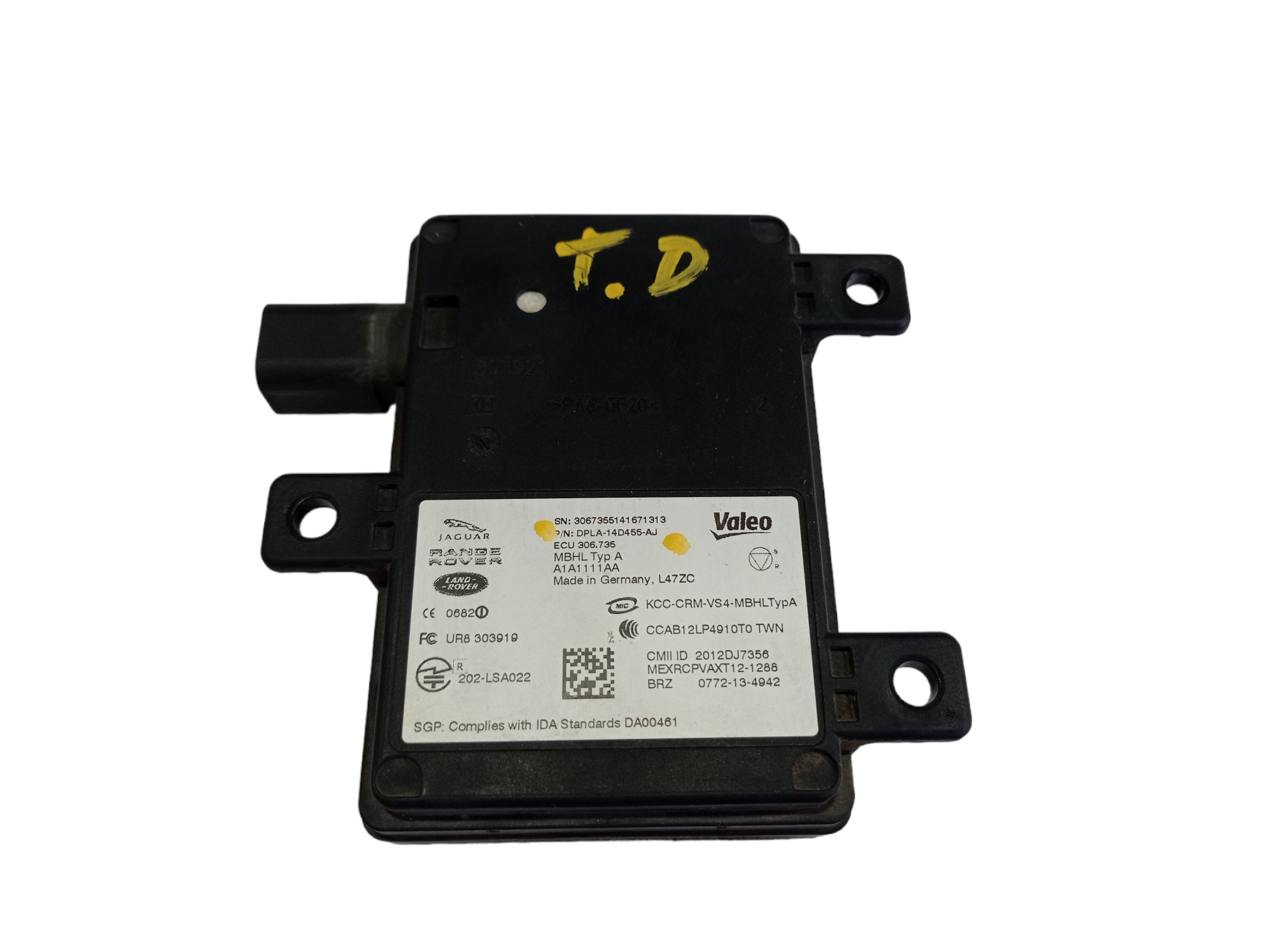 Módulo Ponto Cego Traseiro Direito Range Rover Sport 14 V573 6